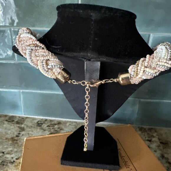 2/$18‎ SALE! Necklace Beaded Braided Fairycore Thick Multi Strand Choker Pink - Picture 3 of 8